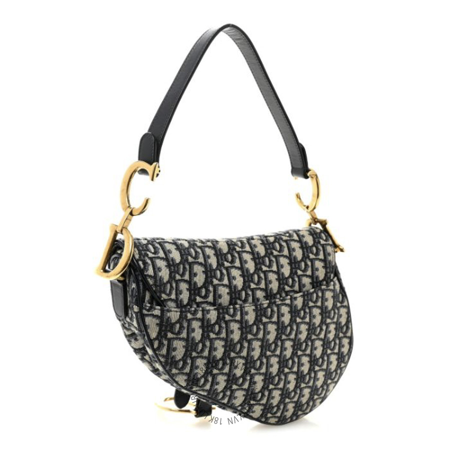 Túi Xách Nữ Yên Ngựa Christian Dior Oblique Saddle Bag Blue SPSS183