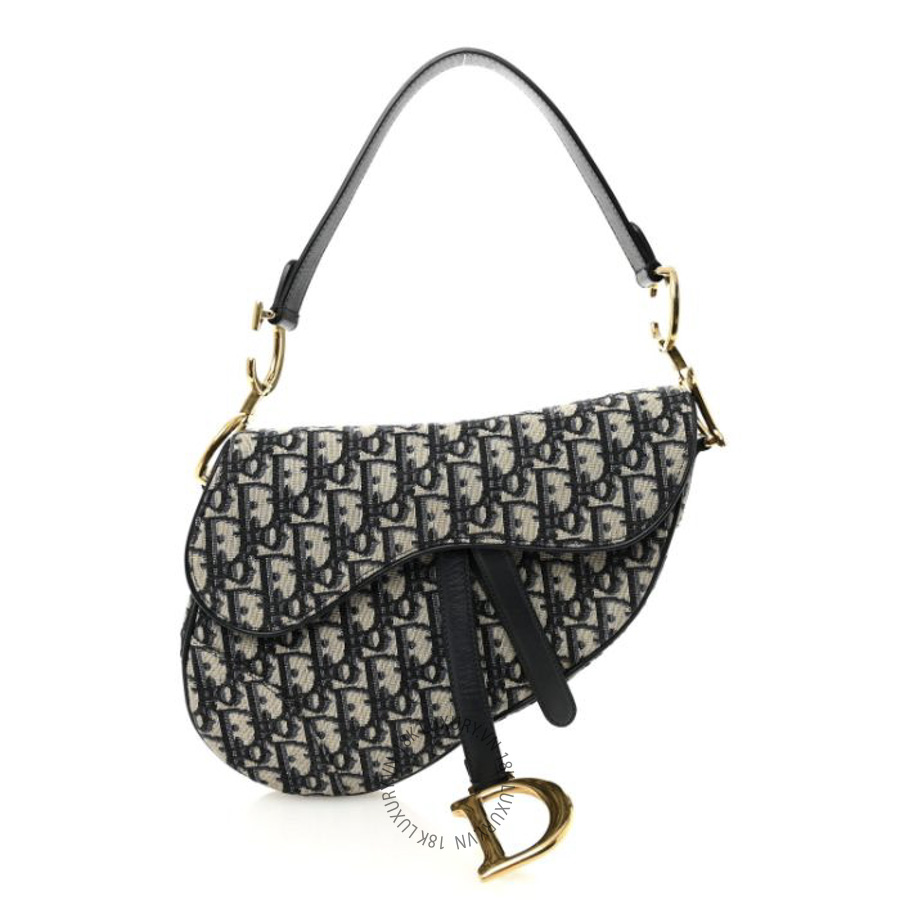 Túi Xách Nữ Yên Ngựa Christian Dior Oblique Saddle Bag Blue SPSS184