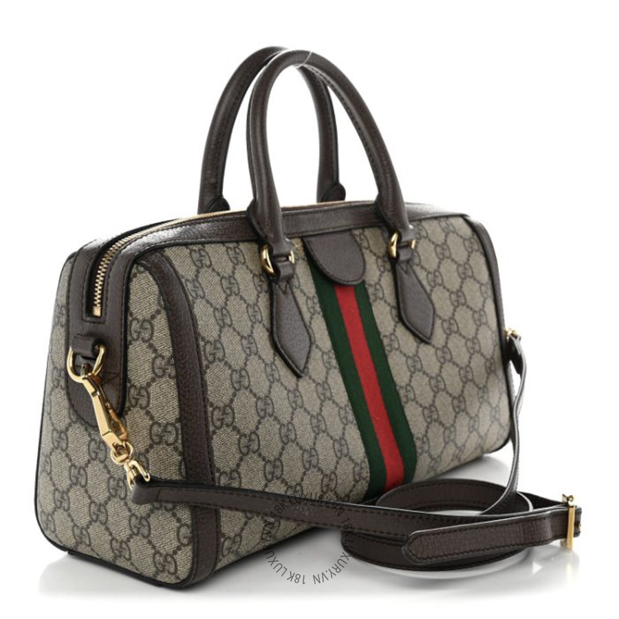 Túi Xách Trống Gucci GG Supreme Monogram Web Medium Ophidia Boston Brown GDCB361