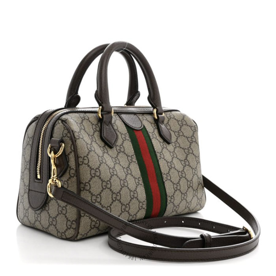Túi Xách Trống Gucci GG Supreme Monogram Web Small Ophidia Top Handle Bag Beige Ebony GDCB518
