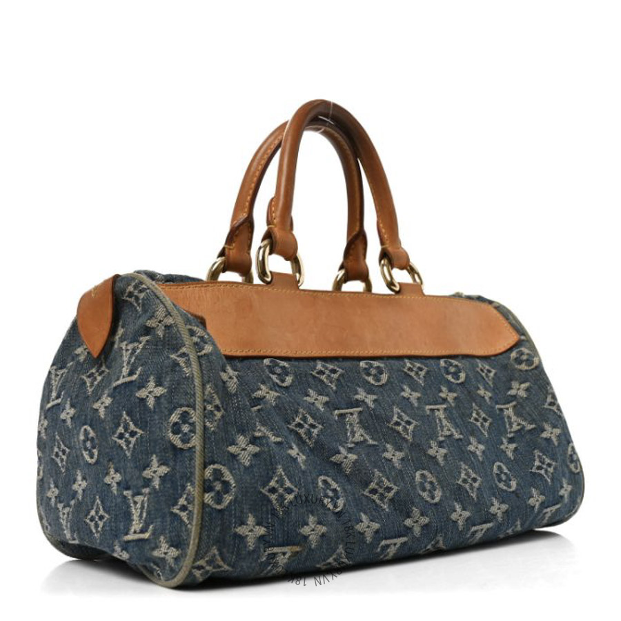 Túi Xách Trống Louis Vuitton Monogram Denim Neo Speedy Blue NSBD805