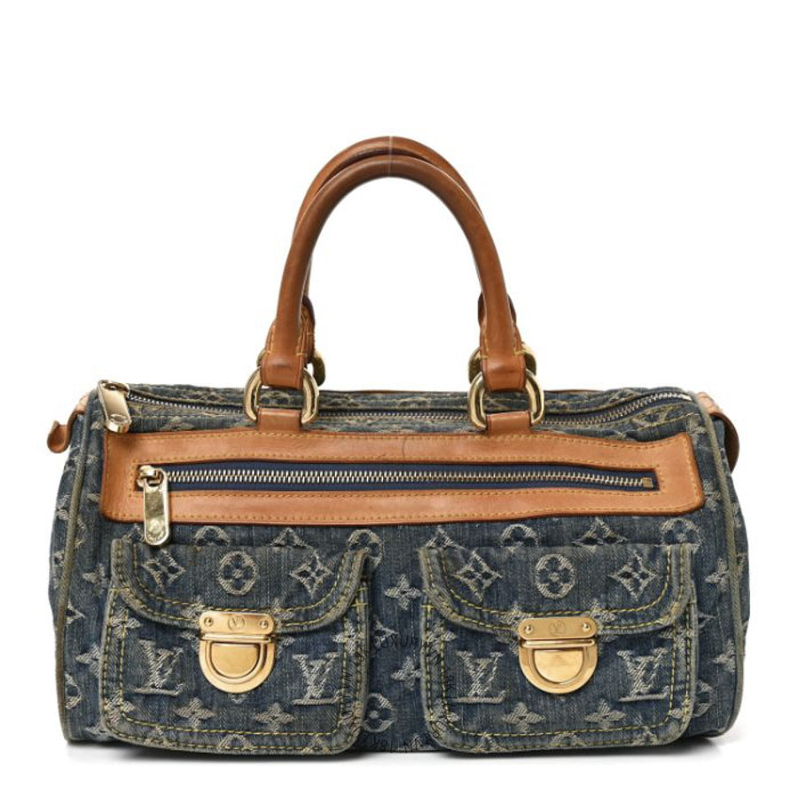 Túi Xách Trống Louis Vuitton Monogram Denim Neo Speedy Blue NSBD805