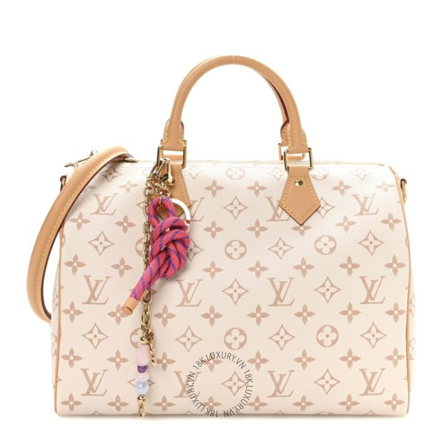 Túi Xách Trống Louis Vuitton Monogram Dune Lucky Speedy Soft 30 Pink NSBD168