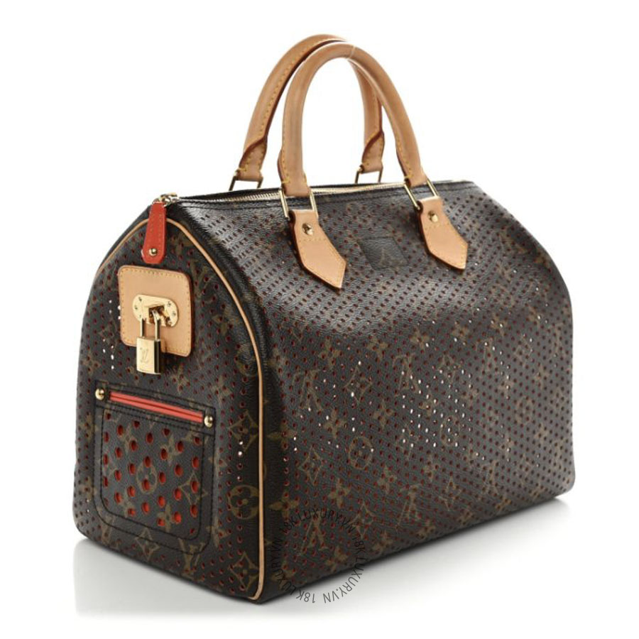 Túi Xách Trống Louis Vuitton Monogram Perforated Speedy 30 Fuchsia MNGR258