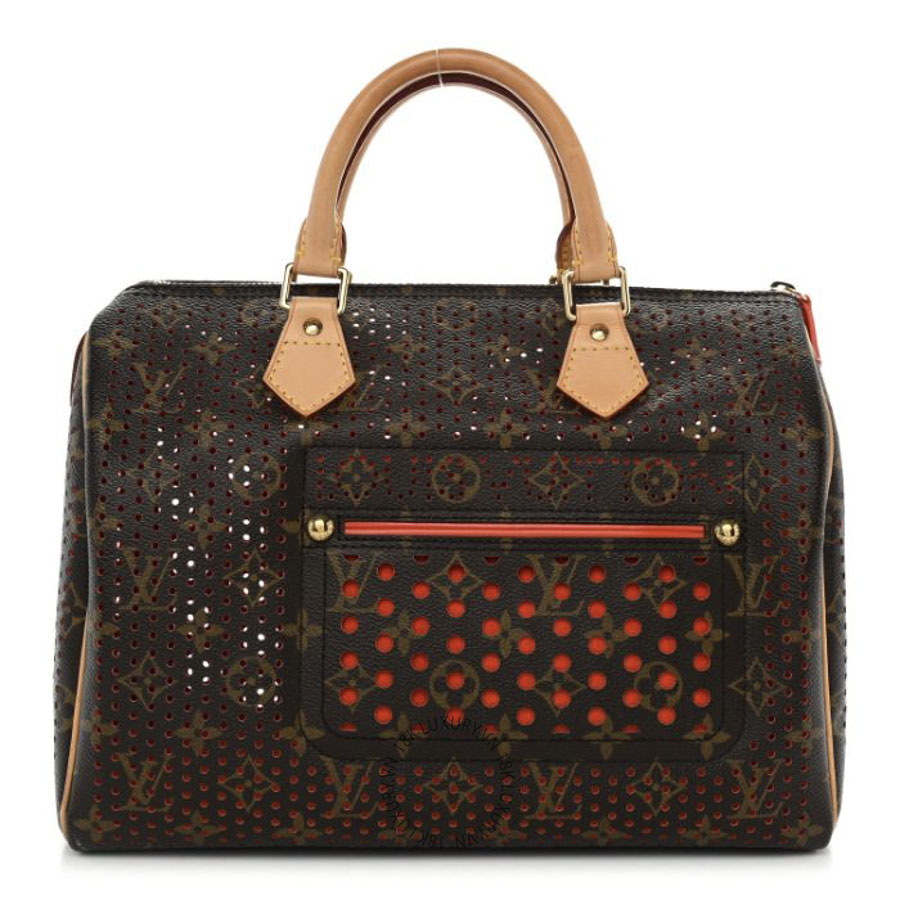 Túi Xách Trống Louis Vuitton Monogram Perforated Speedy 30 Fuchsia MNGR258