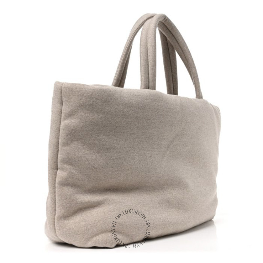 Túi Xách Yves Saint Laurent Jersey Wide Puffer Tote Chalk Beige ZZN712