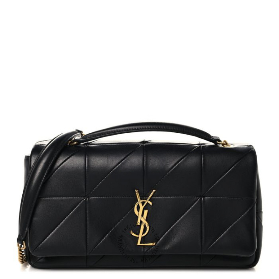 Túi Xách Yves Saint Laurent Lambskin Patchwork Monogram Medium Jamie Black ZZN775