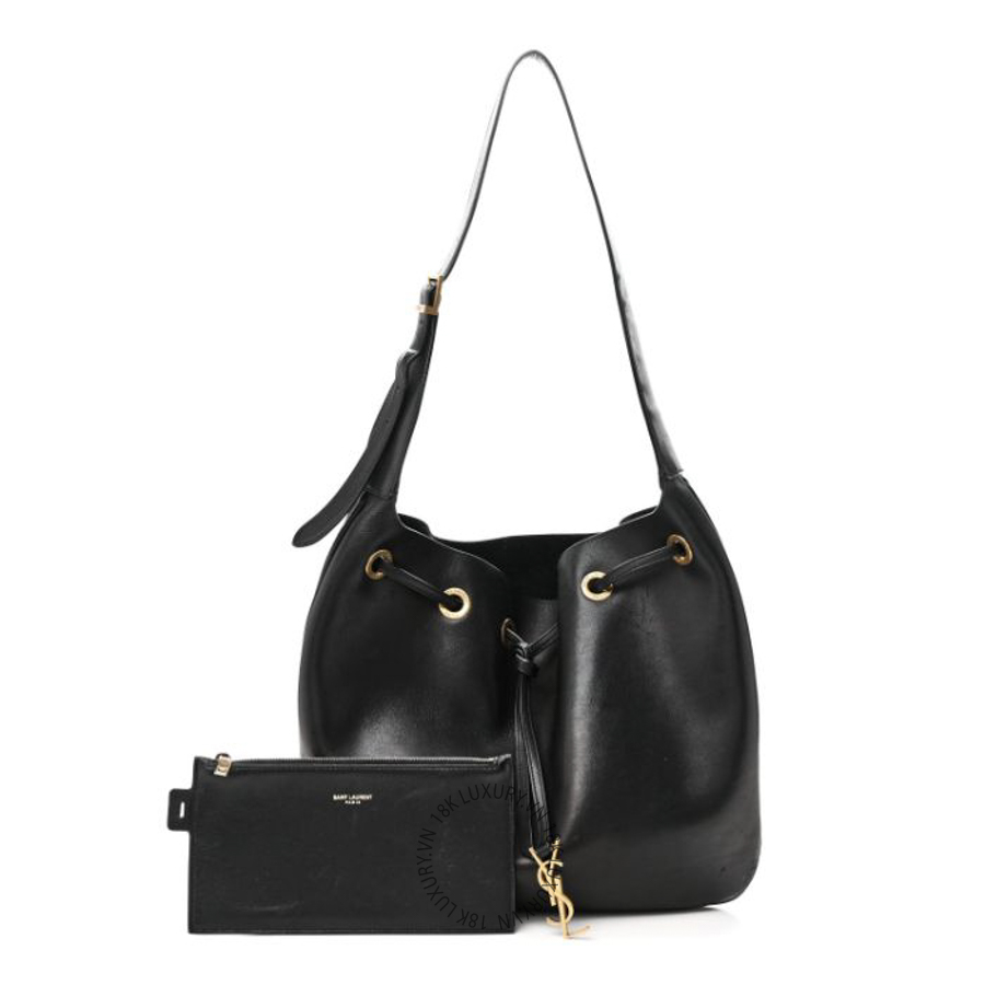 Túi Xách Yves Saint Laurent Smooth Calfskin Paris VII Large Flat Hobo Black ZZN970