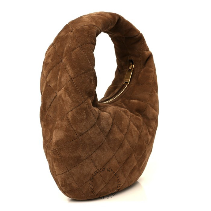 Túi Xách Yves Saint Laurent Suede Quilted Icarino Bag Cognac ZZN301
