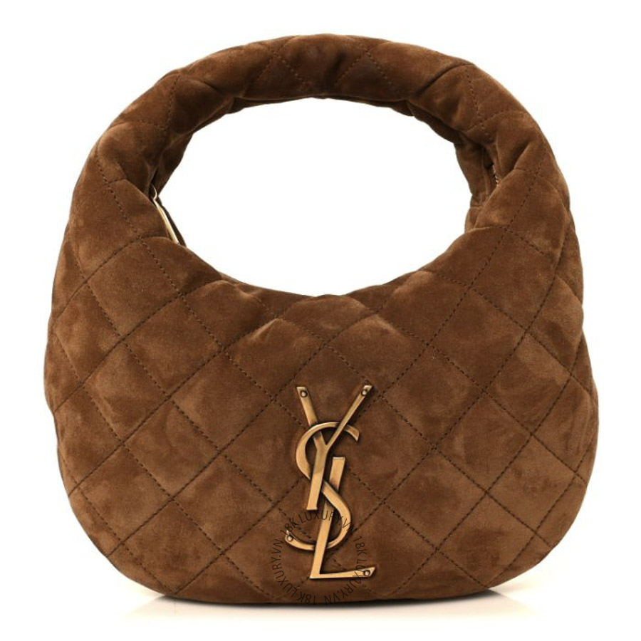 Túi Xách Yves Saint Laurent Suede Quilted Icarino Bag Cognac ZZN301
