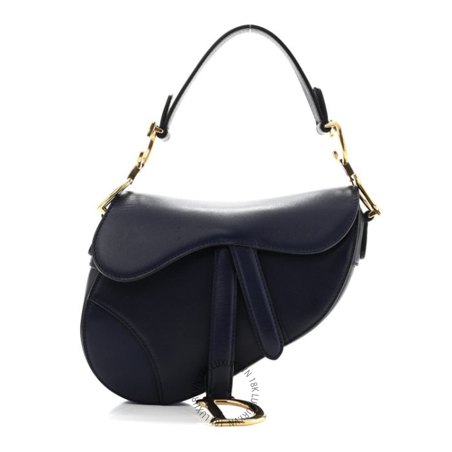Túi Yên Ngựa Christian Dior Calfskin Mini Saddle Bag Blue SPSS212