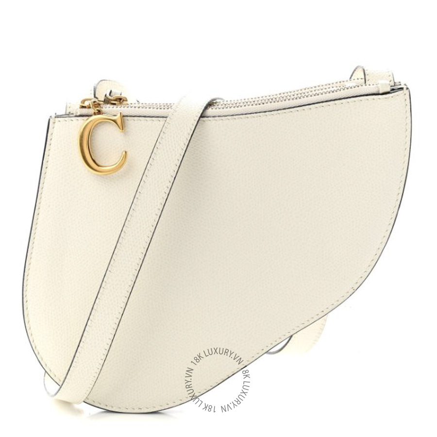 Túi Yên Ngựa Christian Dior Goatskin Saddle Rodeo Pouch Latte SPSS028