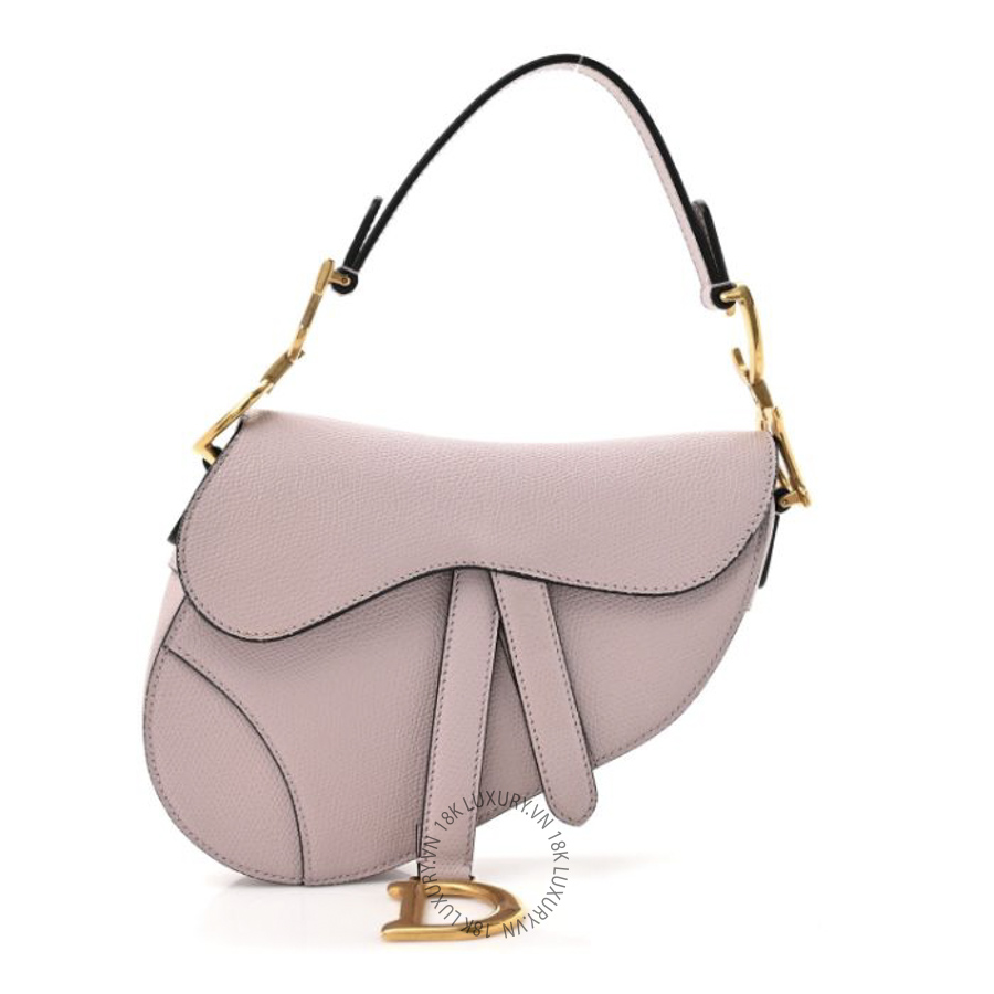 Túi Yên Ngựa Christian Dior Grained Calfskin Mini Saddle Bag Light Pink SPSS252
