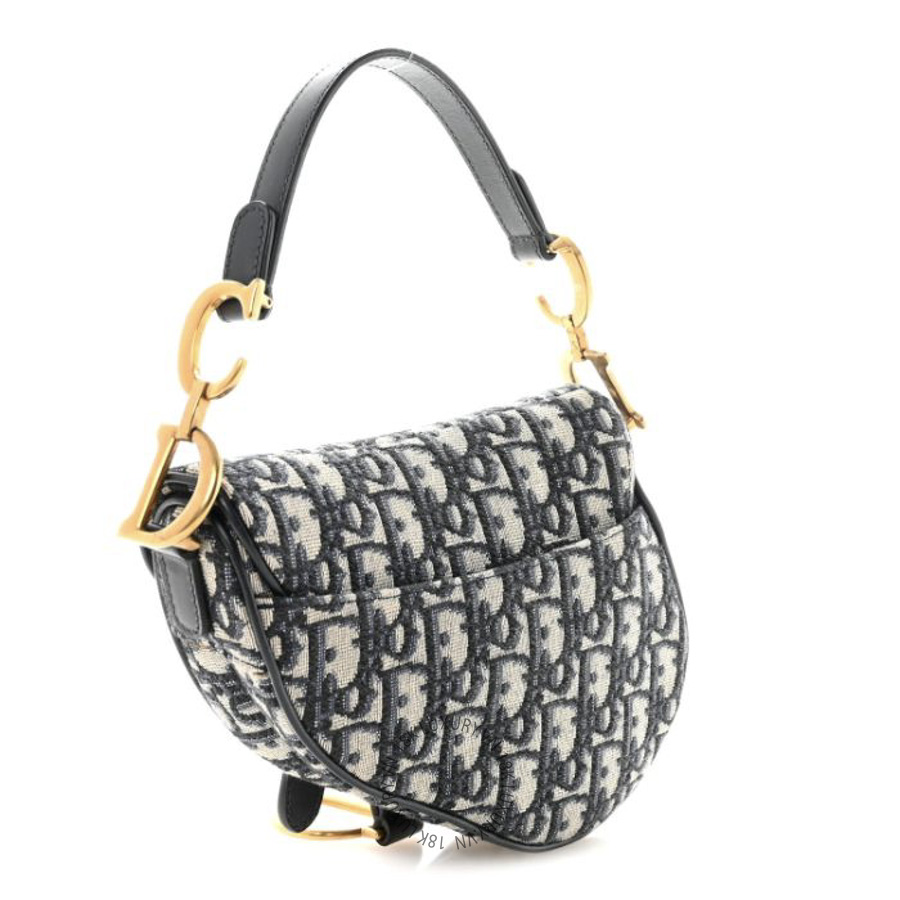 Túi Yên Ngựa Christian Dior Oblique Mini Saddle Bag Blue SPSS049