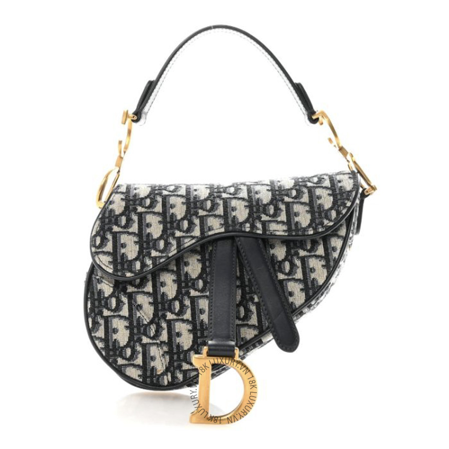Túi Yên Ngựa Christian Dior Oblique Mini Saddle Bag Blue SPSS049