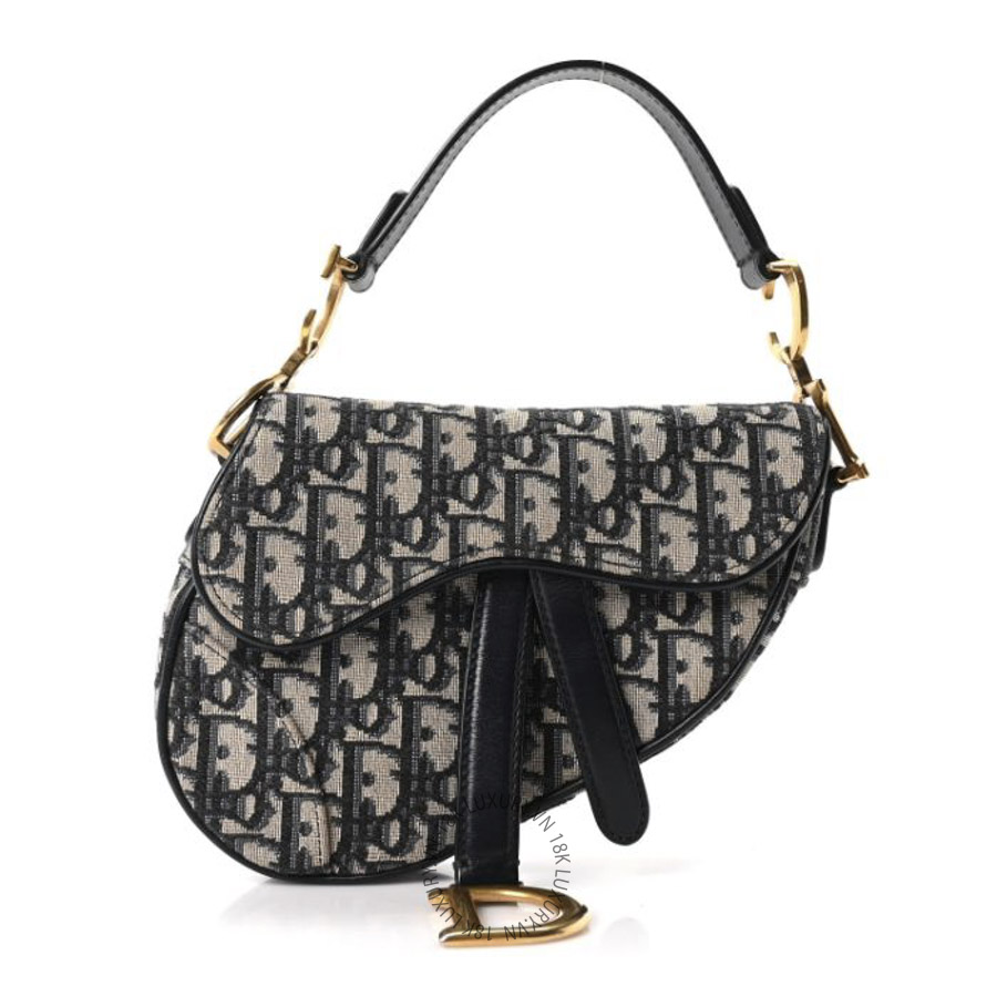 Túi Yên Ngựa Christian Dior Oblique Mini Saddle Bag Blue SPSS232