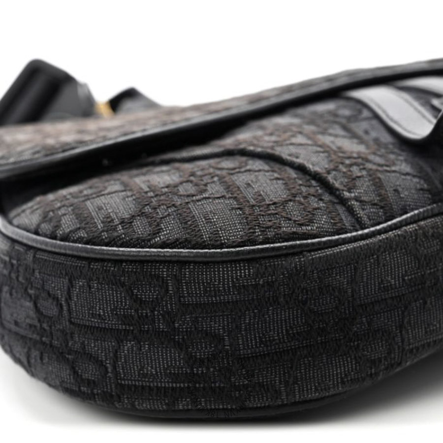 Túi Yên Ngựa Christian Dior Oblique Saddle Bag Black Blue SPSS163 24 Túi Yên Ngựa Christian Dior Oblique Saddle Bag Black Blue SPSS163