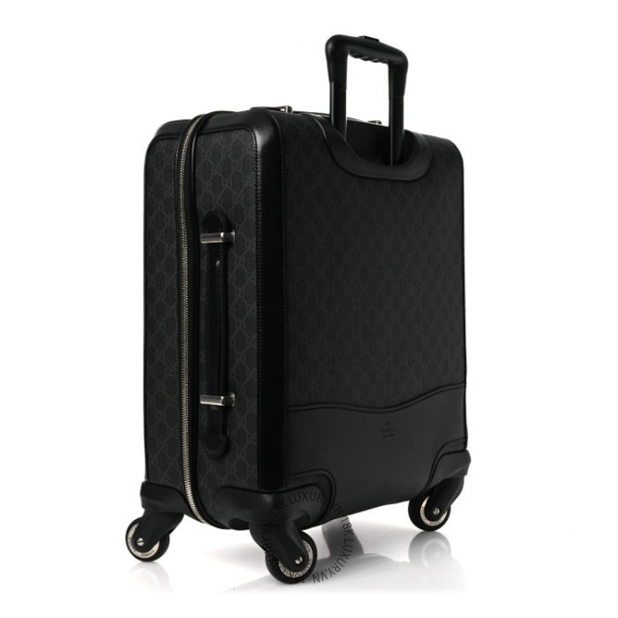 Vali Kéo Gucci GG Supreme Monogram Calfskin Carry On Trolley Black GDCB428