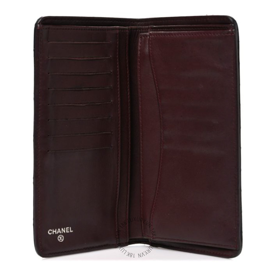 Ví dài Chanel Lambskin Quilted Yen Wallet Black CNV107 11 Ví dài Chanel Lambskin Quilted Yen Wallet Black CNV107