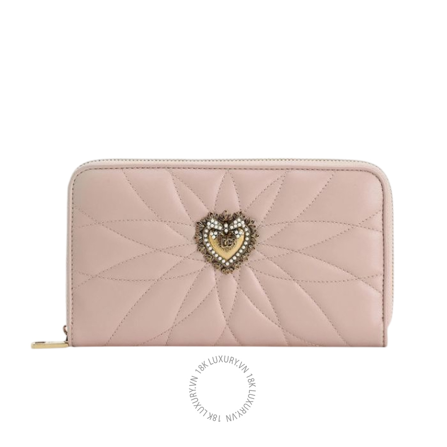 Ví dài Dolce Gabbana Zip-around Devotion wallet in nappa leather BI0473AV96780412 NVDG013