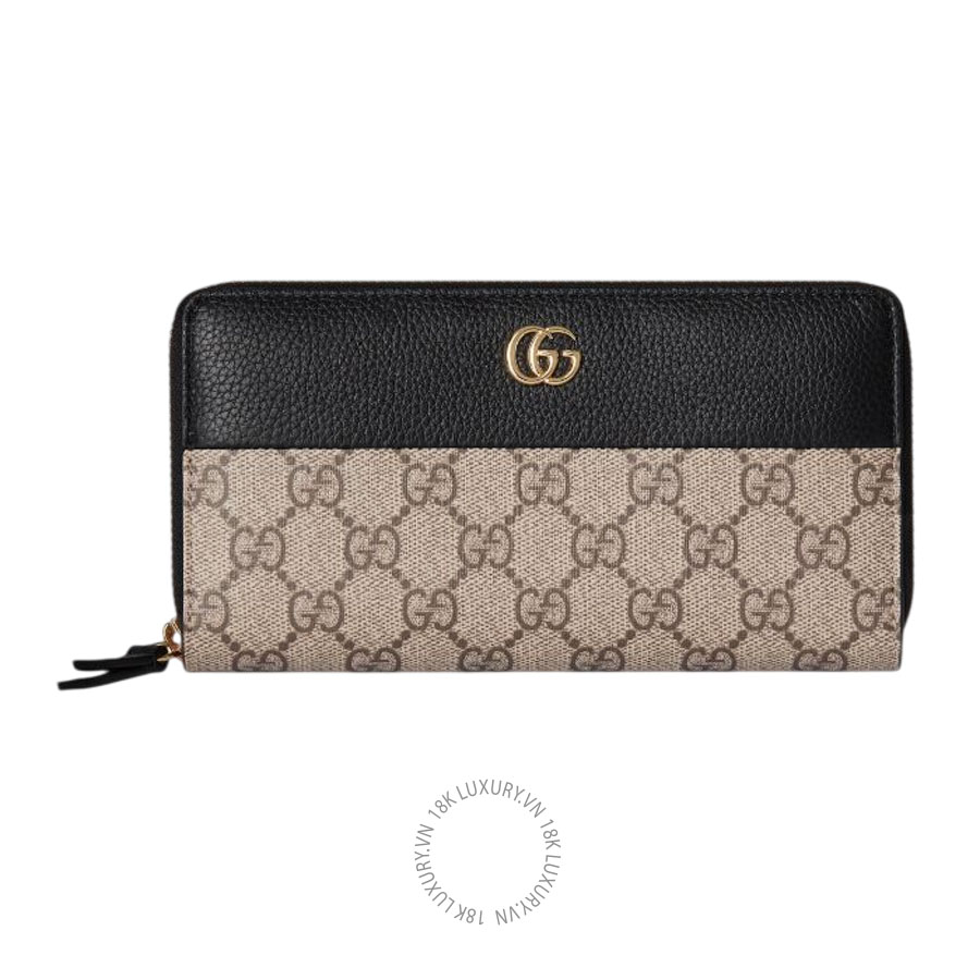 Ví Dài Gucci Bi-color GG Marmont zip around wallet 456117 AAE5E 1069 GGV048