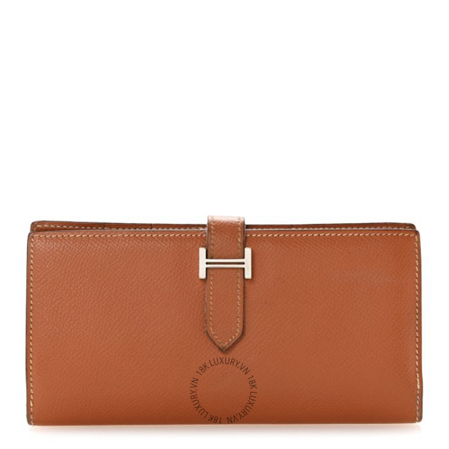 Ví Dài Hermes Epsom Bearn Gusset Wallet Gold JJKS131