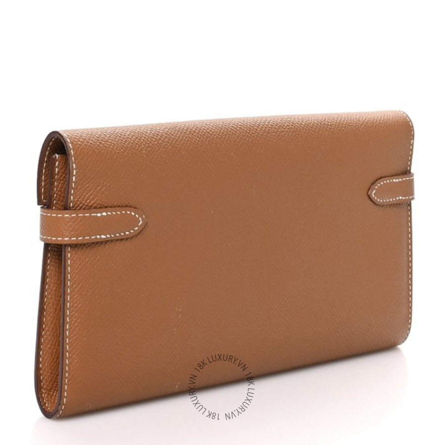 Ví Dài Hermes Epsom Kelly Longue Wallet Gold JJKS003
