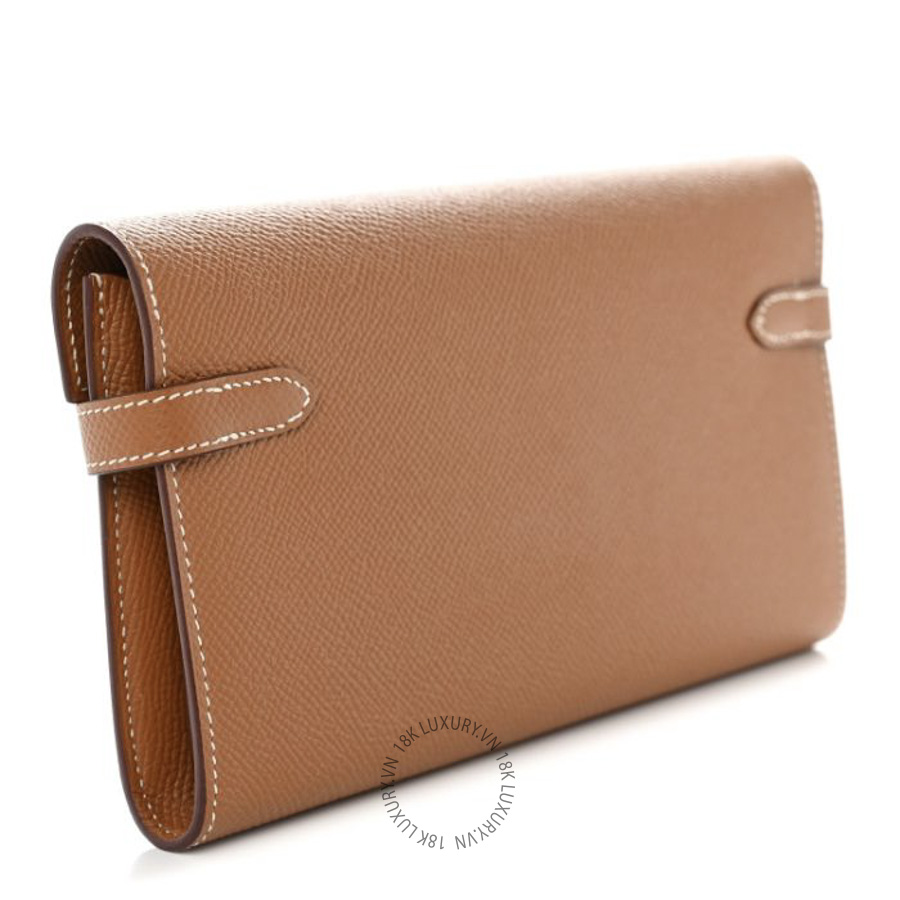 Ví Dài Hermes Epsom Kelly Longue Wallet Gold JJKS096