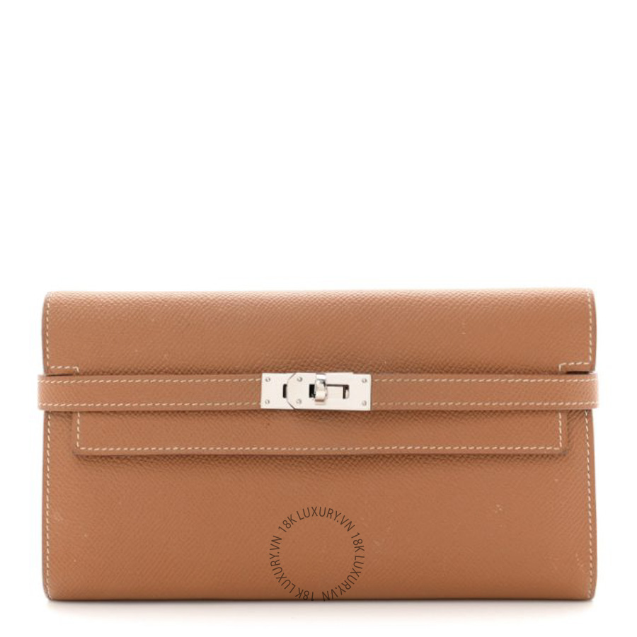 Ví Dài Hermes Epsom Kelly Longue Wallet Gold JJKS112