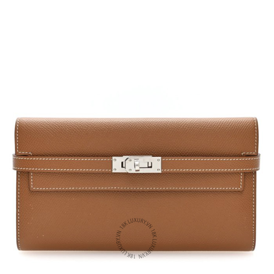 Ví Dài Hermes Epsom Kelly Longue Wallet Gold JJKS116