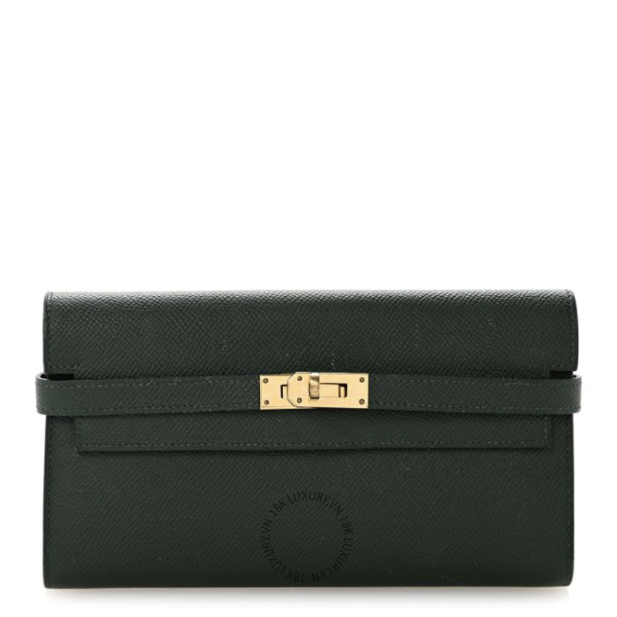 Ví Dài Hermes Epsom Kelly Longue Wallet Vert Anglais JJKS130