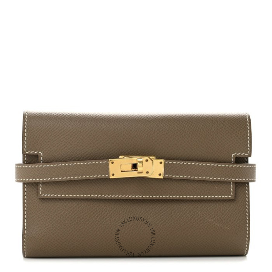 Ví Dài Hermes Epsom Medium Kelly Wallet Etoupe JJKS012