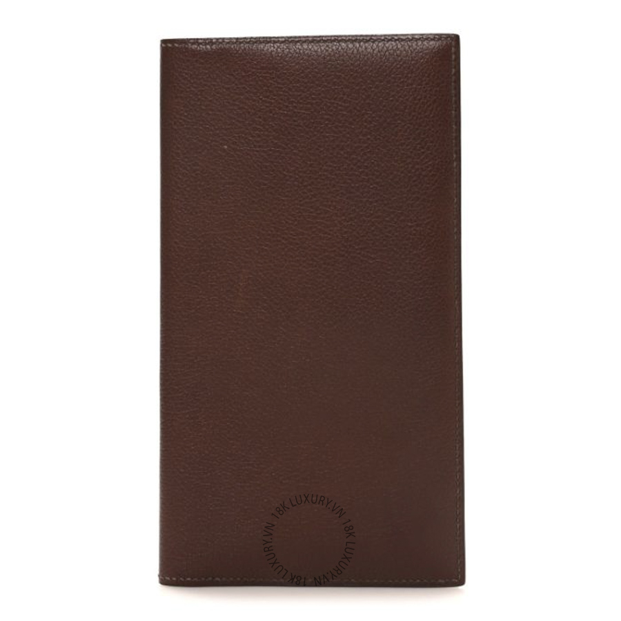 Ví Dài Hermes Evercolor Citizen Twill Long Wallet Chocolate JJKS050
