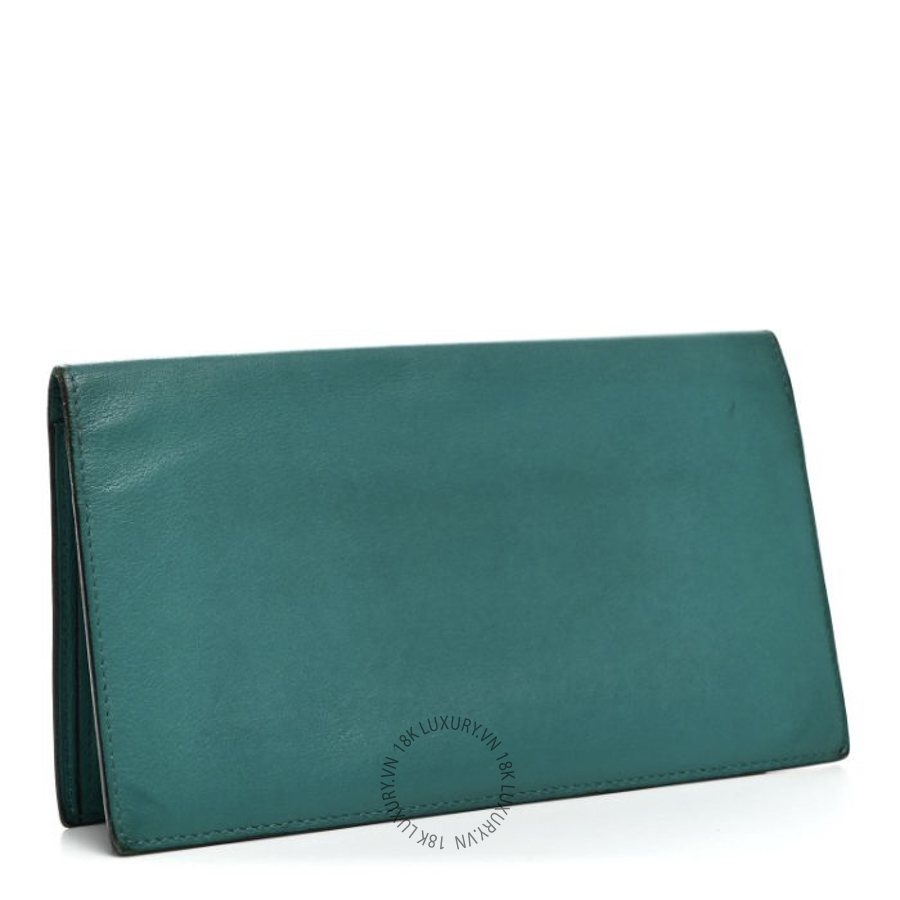 Ví Dài Hermes Swift Citizen Twill Long Combined Wallet Vert Verone JJKS115