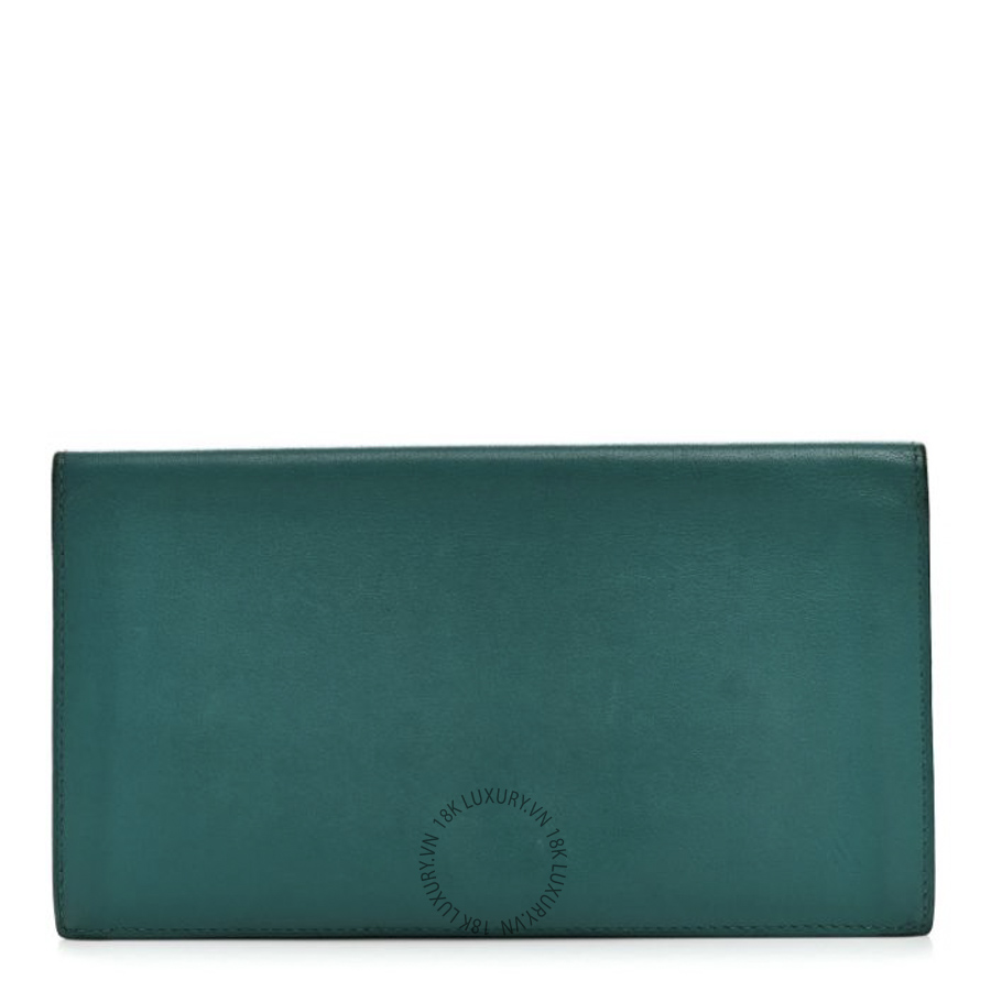 Ví Dài Hermes Swift Citizen Twill Long Combined Wallet Vert Verone JJKS115