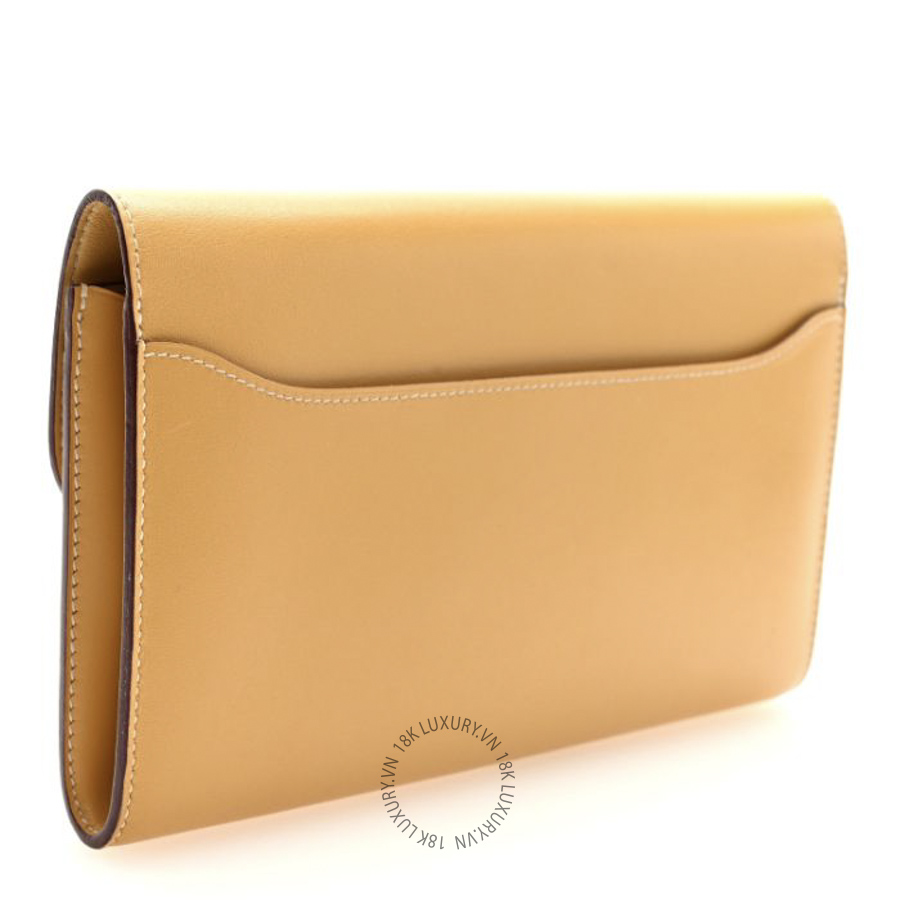 Ví Dài Hermes Tadelakt Lizard Constance Long Wallet Sable Cecil JJKS150