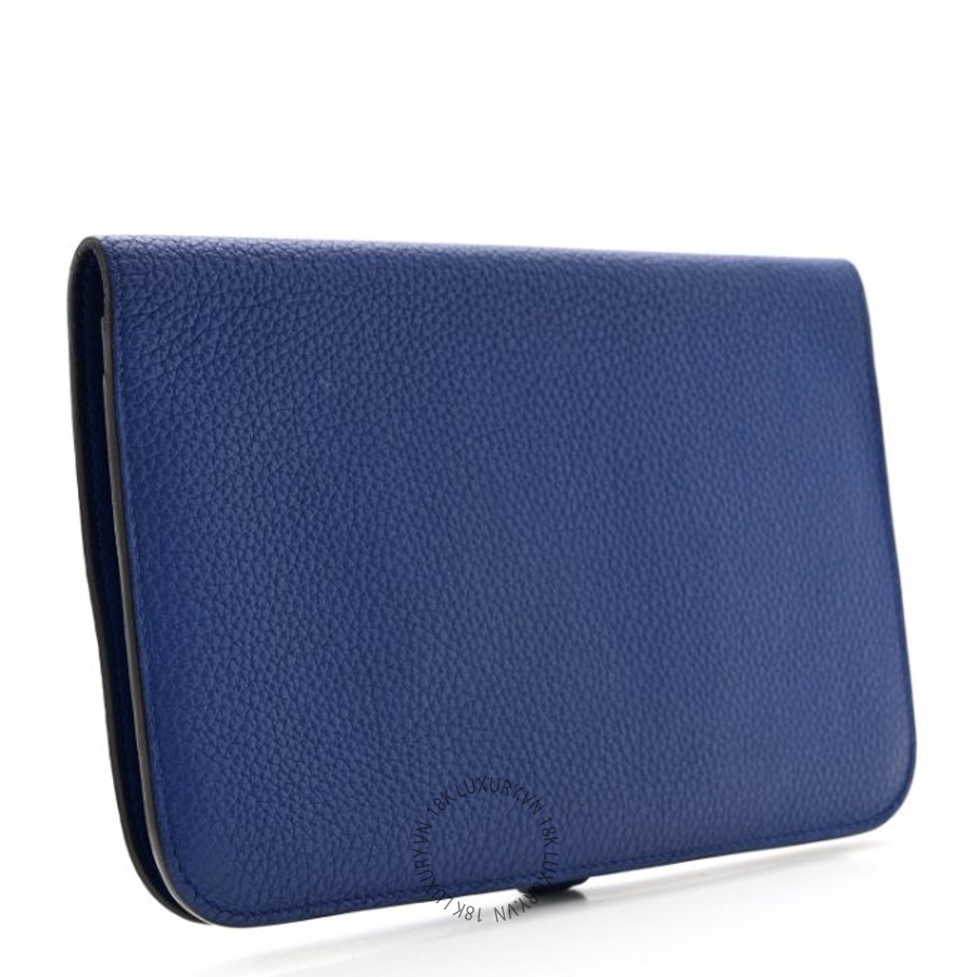 Ví Dài Hermes Togo Dogon Duo Wallet Bleu Electrique JJKS048