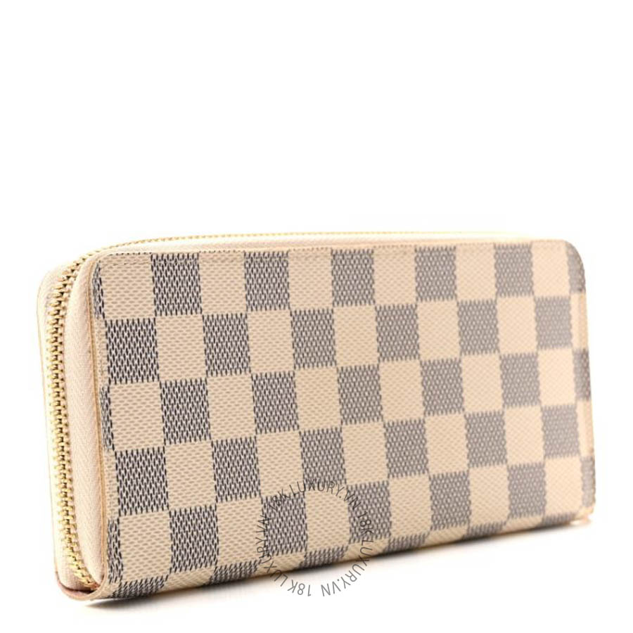 Ví dài Louis Vuitton Damier Azur Clemence Wallet Rose Ballerine FPVL442