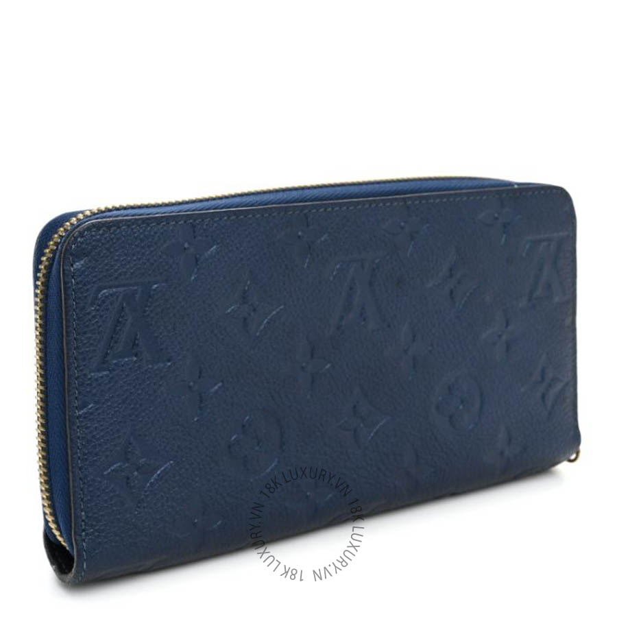 Ví dài Louis Vuitton Metallic Empreinte Monogram Zippy Wallet Navy Nacre FPVL726