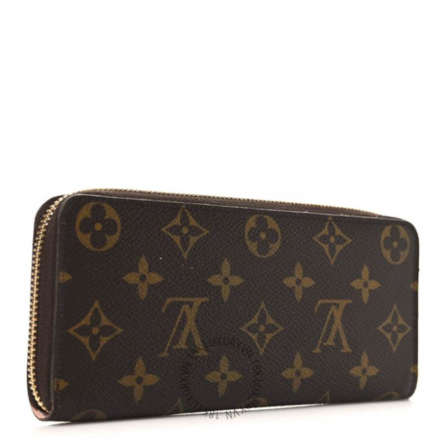 Ví dài Louis Vuitton Monogram Clemence Wallet Rose Ballerine FPVL376
