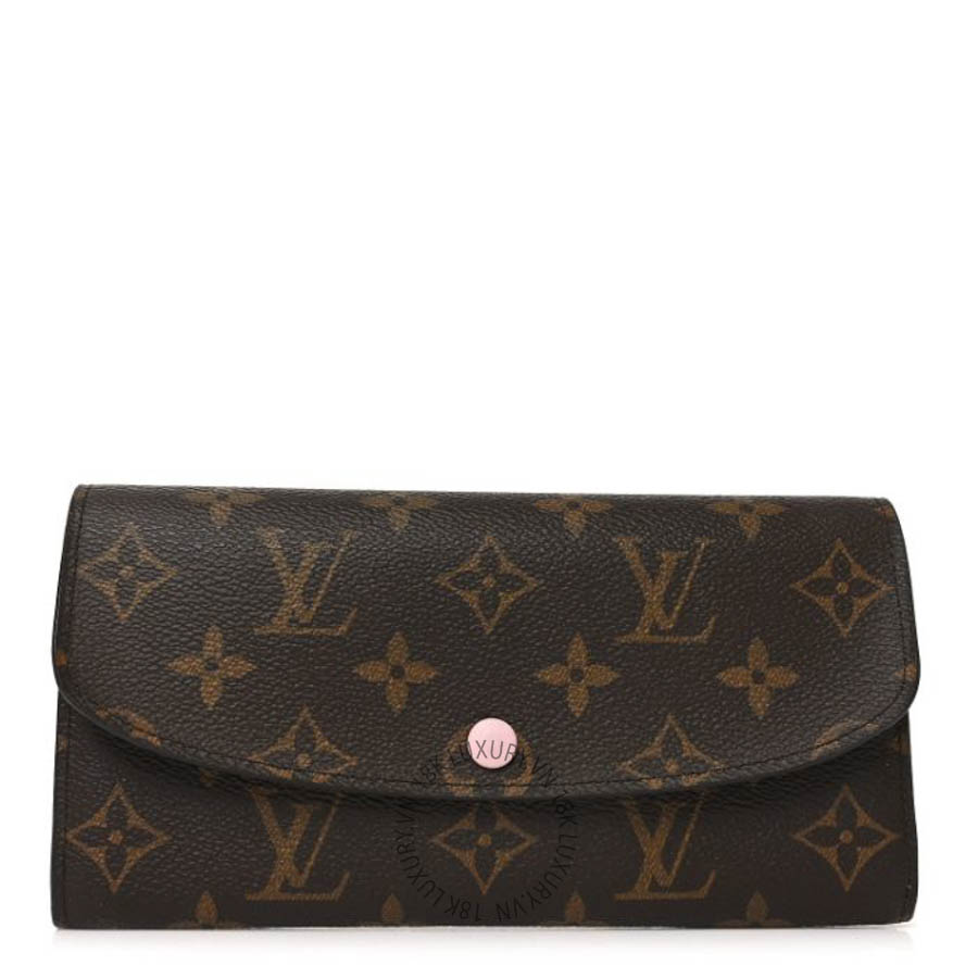 Ví dài Louis Vuitton Monogram Emilie Wallet Rose Ballerine FPVL300