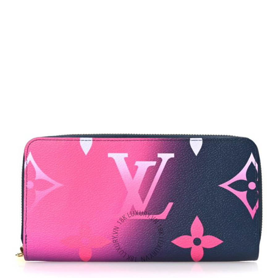 Ví dài Louis Vuitton Monogram Giant Spring In The City Zippy Wallet Midnight Fuchsia FPVL781