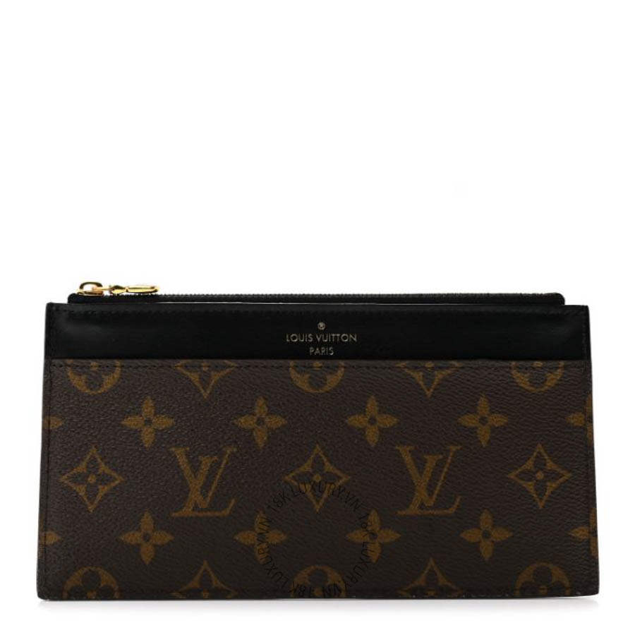 Ví dài Louis Vuitton Monogram Slim Purse Black FPVL325