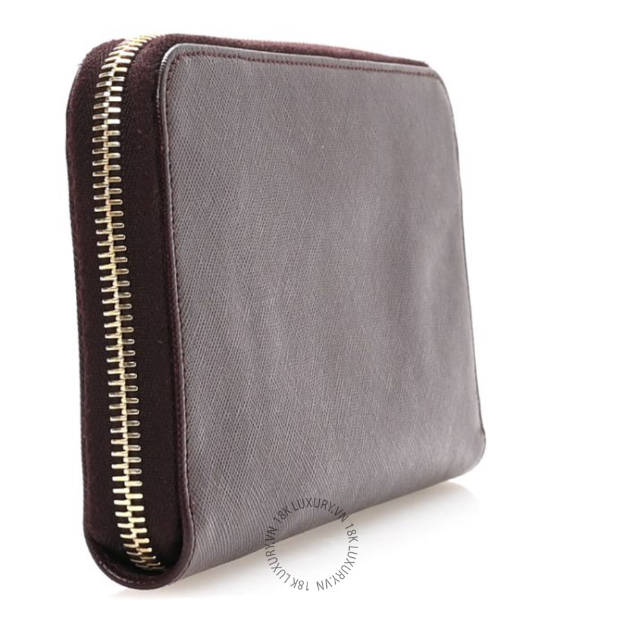 Ví Dài Prada Saffiano Metal Zip Around Wallet Bordeaux SKRS010