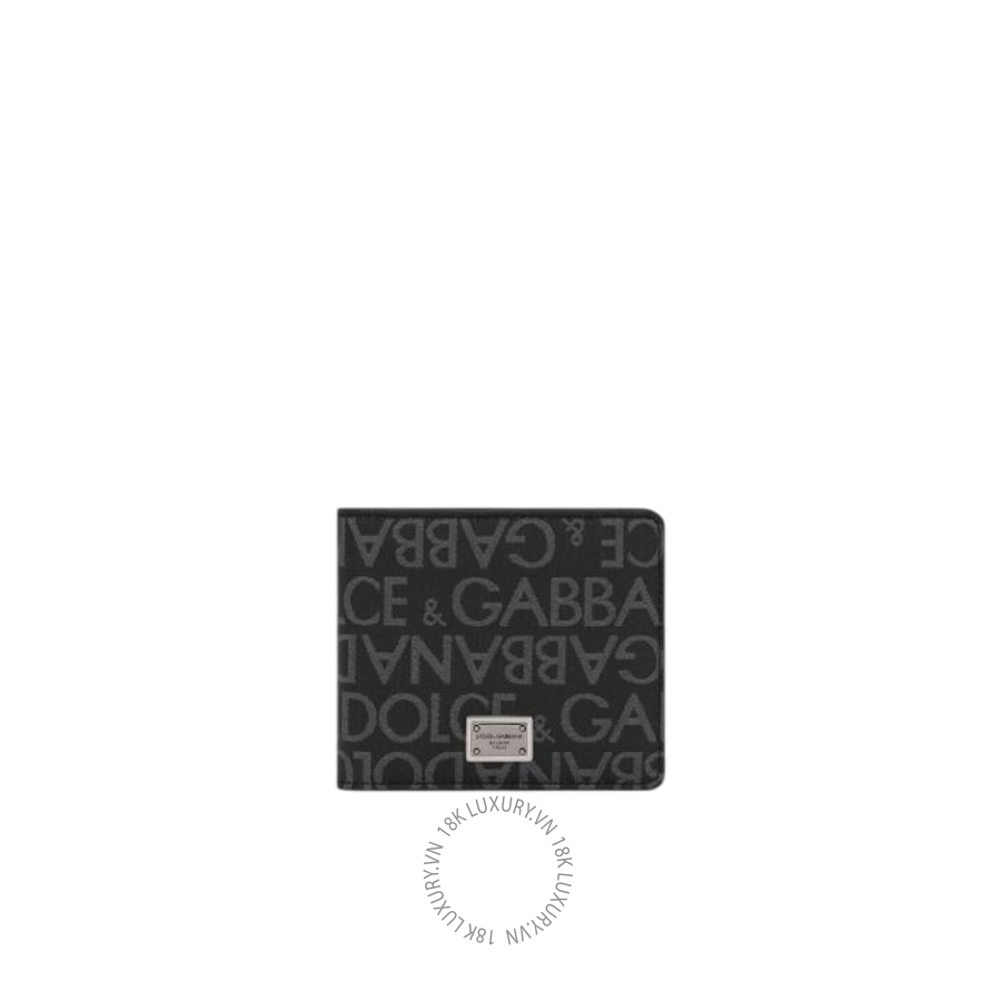 Ví ngắn Dolce Gabbana Coated jacquard bifold wallet BP1321AJ7058B969 NVDG107