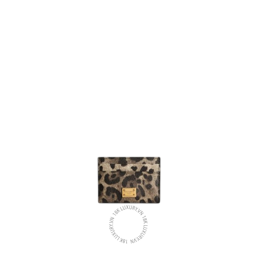 Ví ngắn Dolce Gabbana Dauphine card holder with plate BI0330AX566HY13M NVDG001