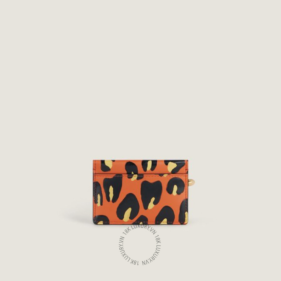 Ví Ngắn Givenchy Pinch card holder in leather with leaopard print BB60QDB2KF-017 CVT040