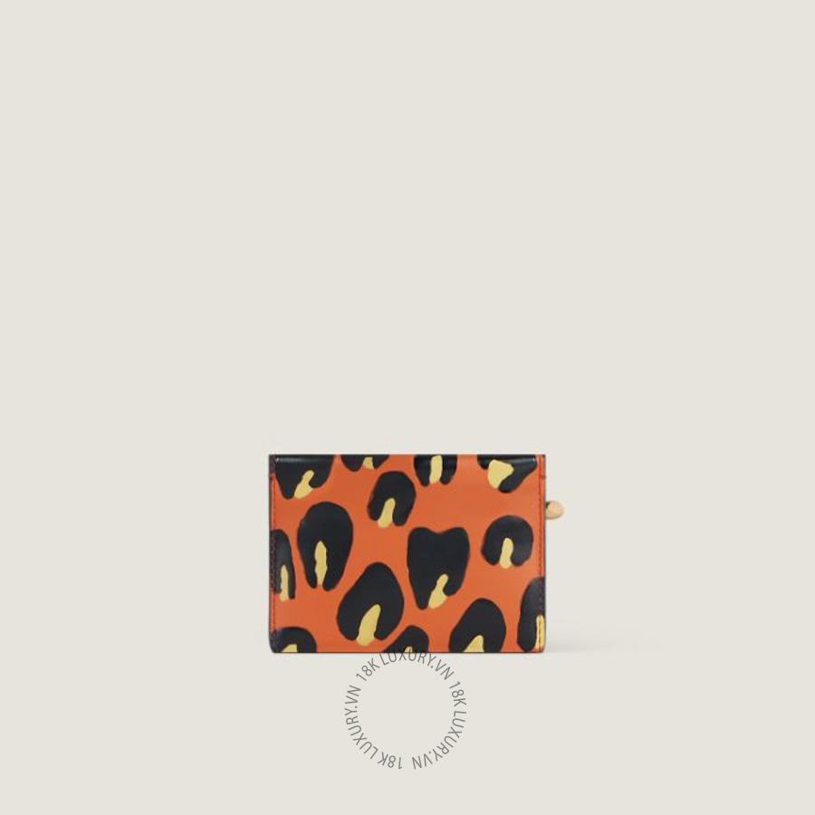 Ví Ngắn Givenchy Pinch wallet in leather with leopard print BB60QCB2KF-017 CVT049