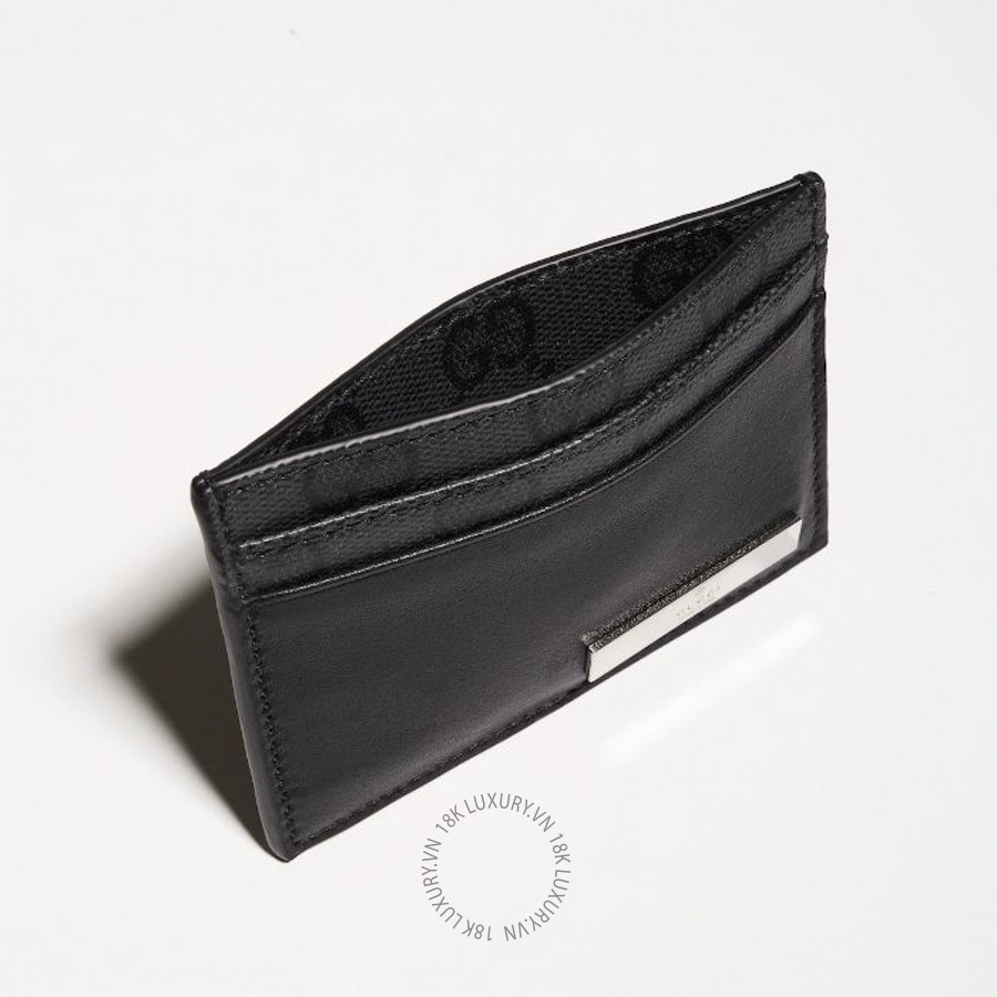 Ví Ngắn Gucci Card case with metal tag A001XB AAGTN 1000 GGV105