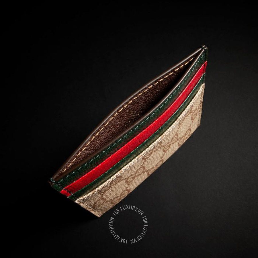 Ví Ngắn Gucci Card case with multicolor slots A00727 FAGI8 9656 GGV100